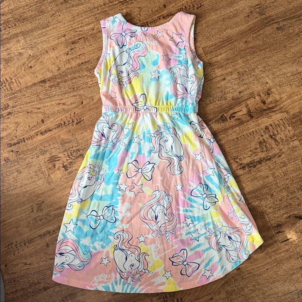 Colorful Unicorn Kids Dress size 7/8 - Picture 4 of 4